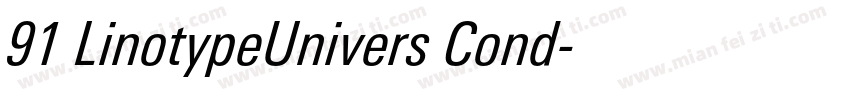 91 LinotypeUnivers Cond字体转换